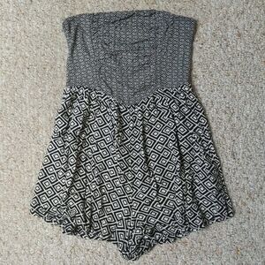 Roxy Black and White Geometric Dress